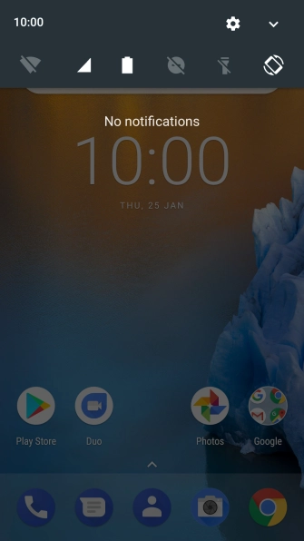 Press the settings icon.