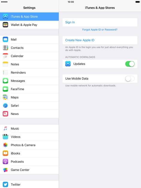 If you don t have an Apple ID, press Create New Apple ID and follow the instructions on the screen to create an Apple ID.