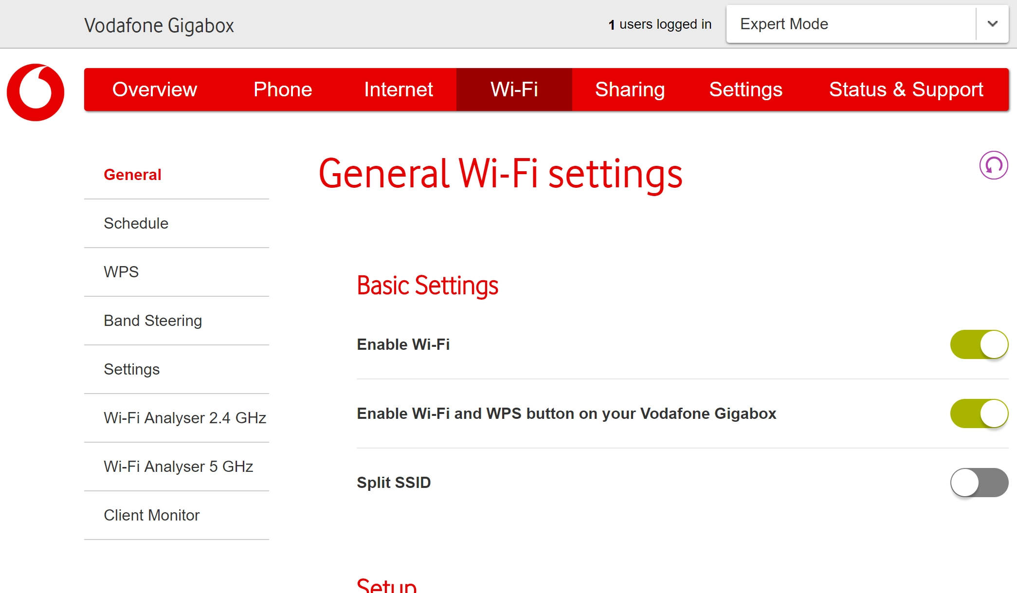 Click Settings.