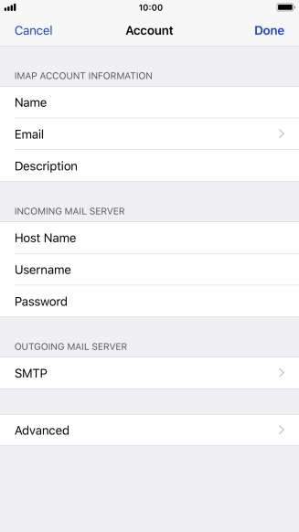 Press SMTP.