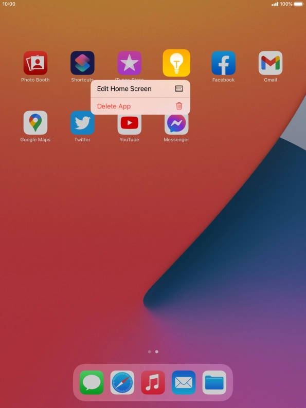 Press Delete App.