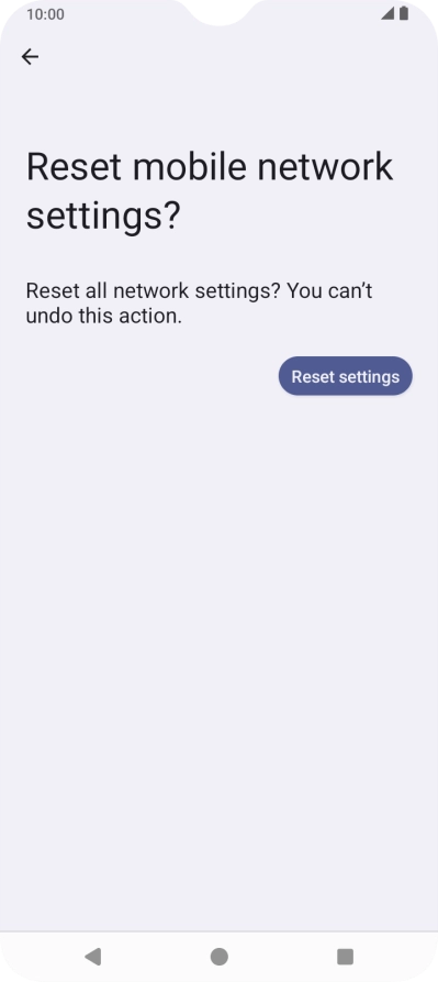 Press Reset settings. Press Reset settings.
