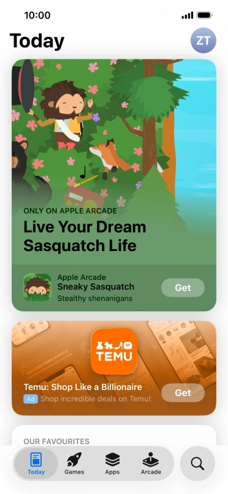 Press the search icon. Press the search icon.