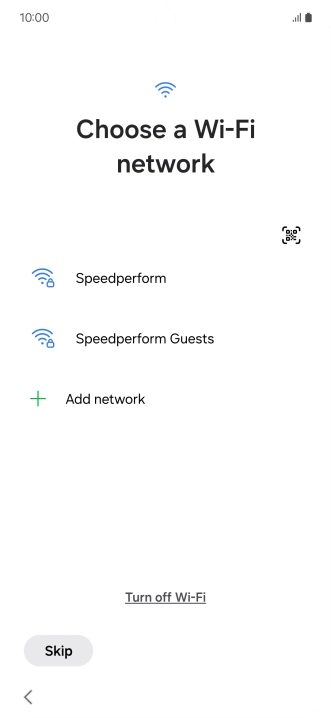 Press the required Wi-Fi network.