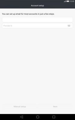 Press Password and key in the password for your email account.