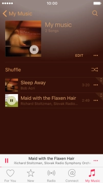 Press the song title. Press the song title.