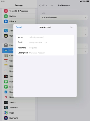 Press Name and key in the required sender name.