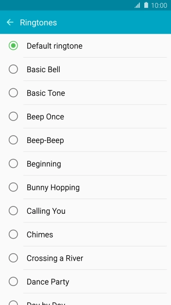 Press the required ring tones to hear them. Press the required ring tones to hear them.