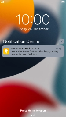 Press the required notification and follow the instructions on the screen to use the selected function.