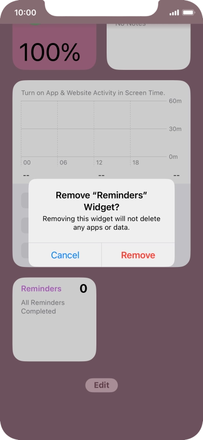 Press Remove.