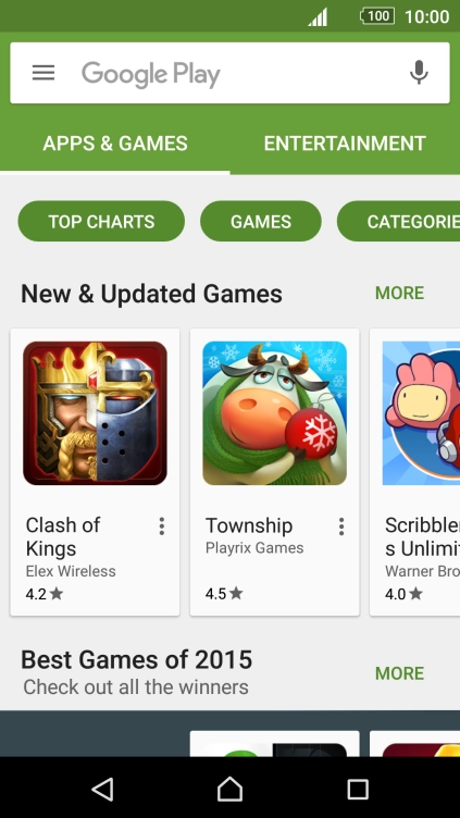 Press Google Play.