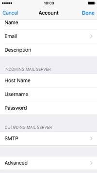Press SMTP.