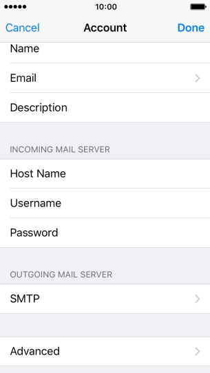 Press SMTP.