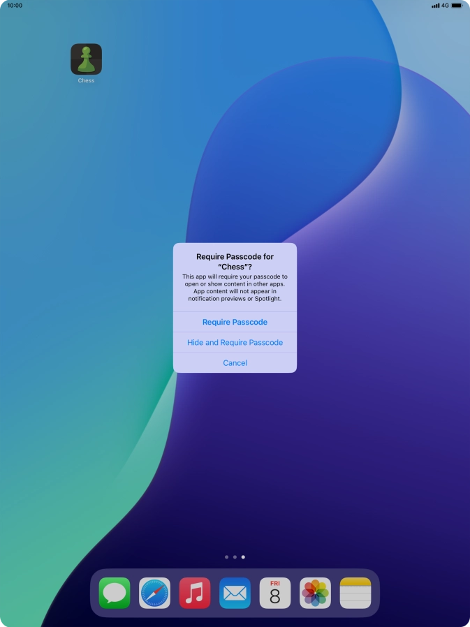 Press Require Passcode.