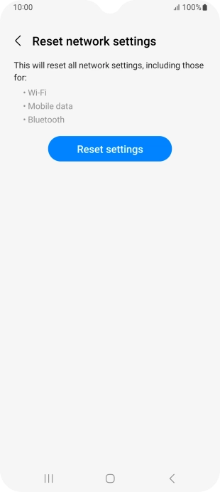 Press Reset settings. Press Reset settings.