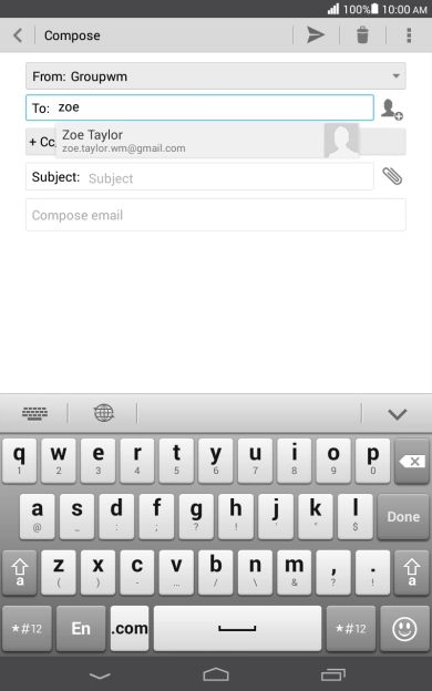 Press the required contact.