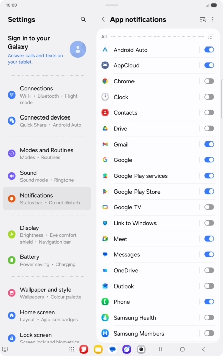 Press the drop down list.