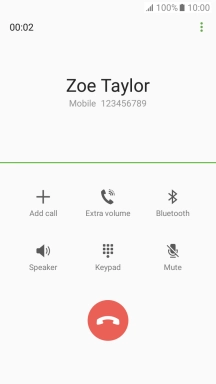 Press the end call icon. Press the end call icon.