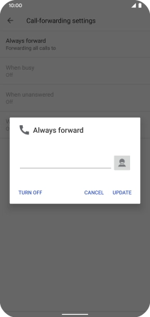 Press TURN OFF.
