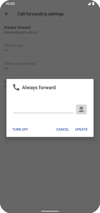 Press TURN OFF.