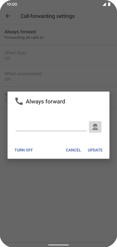 Press TURN OFF.