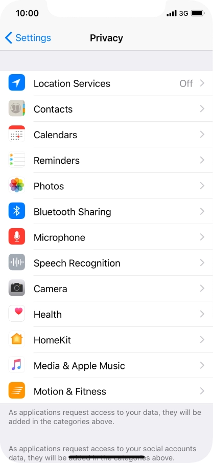 Press Location Services. Press Location Services.