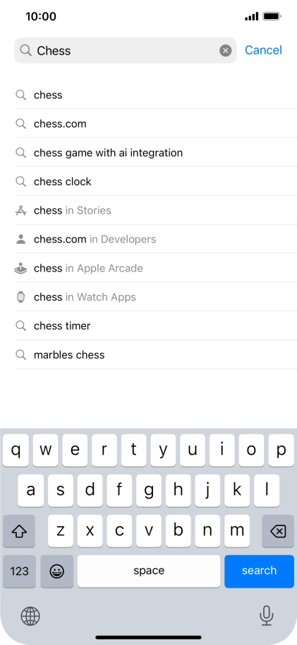 Press search.