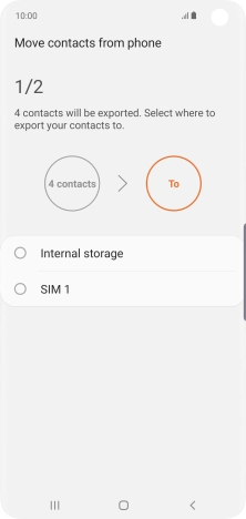 Press the name of the SIM. Press the name of the SIM.