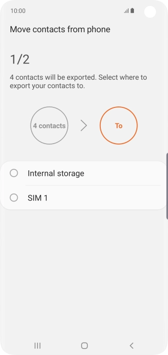 Press the name of the SIM. Press the name of the SIM.