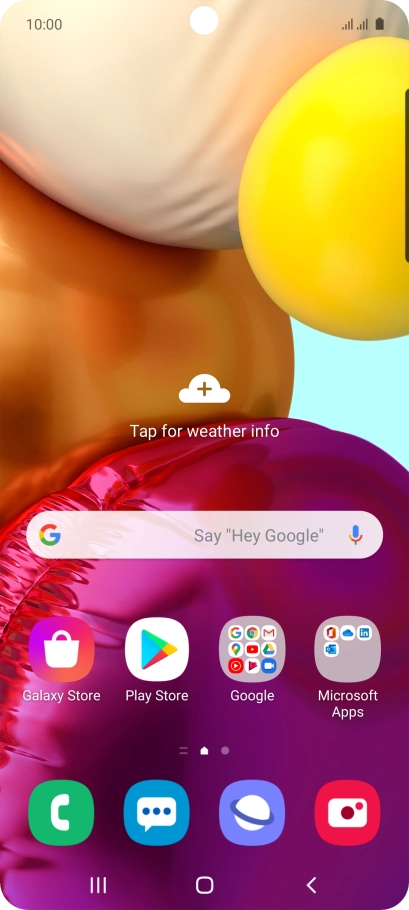 Press the message icon.