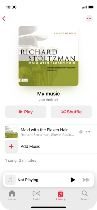 Go to the required category or playlist and press the required audio file. Go to the required category or playlist and press the required audio file.