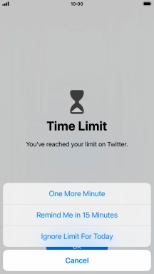 Press the required setting.