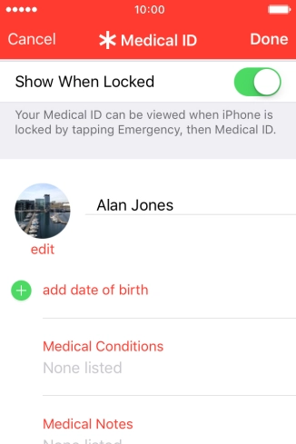 Press the required information and follow the instructions on the screen to add the information.