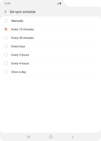 Press the required setting. Press the required setting.