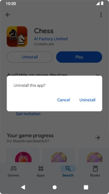 Press Uninstall.