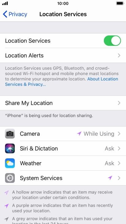 Press the required app.