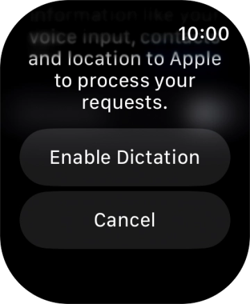Press Enable Dictation.