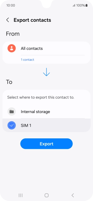 Press Export. Press Export.