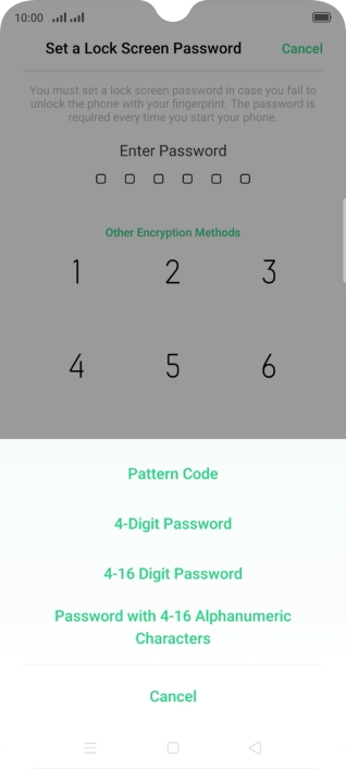 Press the required phone lock code and follow the instructions on the screen to create an additional phone lock code. Press the required phone lock code and follow the instructions on the screen to create an additional phone lock code.