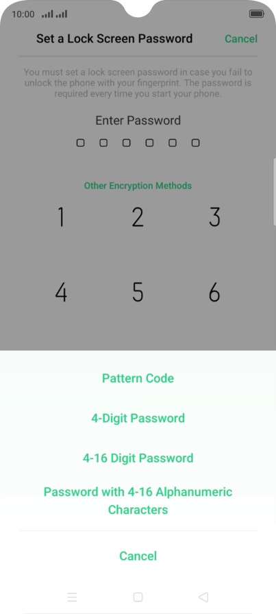 Press the required phone lock code and follow the instructions on the screen to create an additional phone lock code. Press the required phone lock code and follow the instructions on the screen to create an additional phone lock code.