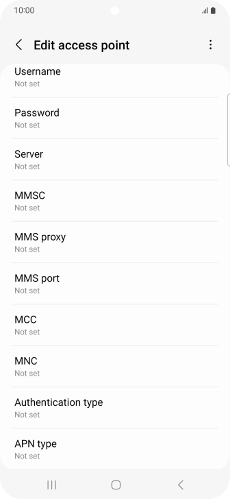 Press MMS port. Press MMS port.