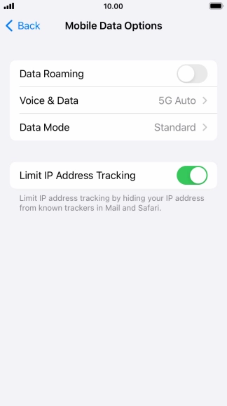 Press Data Mode.