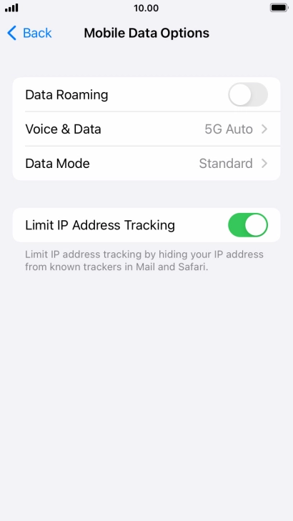 Press Data Mode.