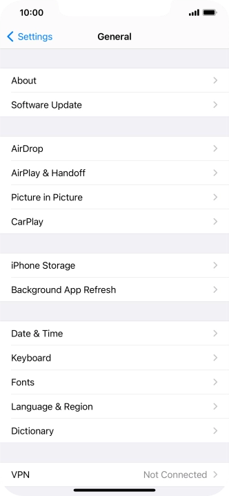 Press iPhone Storage.