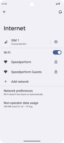 Press the required Wi-Fi network. Press the required Wi-Fi network.