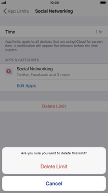 Press Delete Limit.
