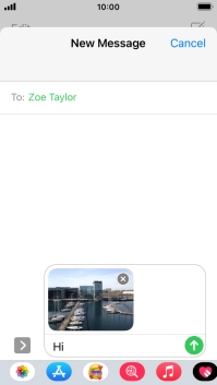 Press the send icon. Press the send icon.