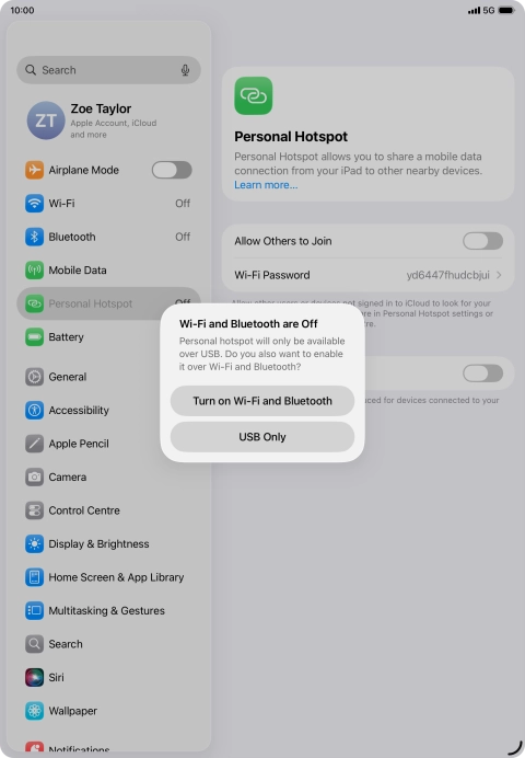If Wi-Fi is turned off, press Turn on Wi-Fi and Bluetooth. If Wi-Fi is turned off, press Turn on Wi-Fi and Bluetooth.