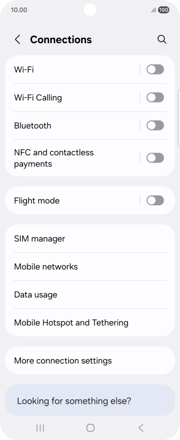 Press Data usage.