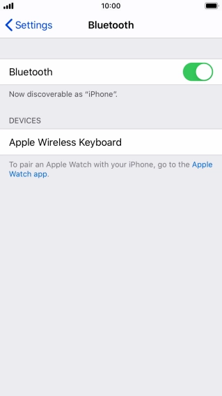 Press the required Bluetooth device and follow the instructions on the screen to pair the device with your phone.